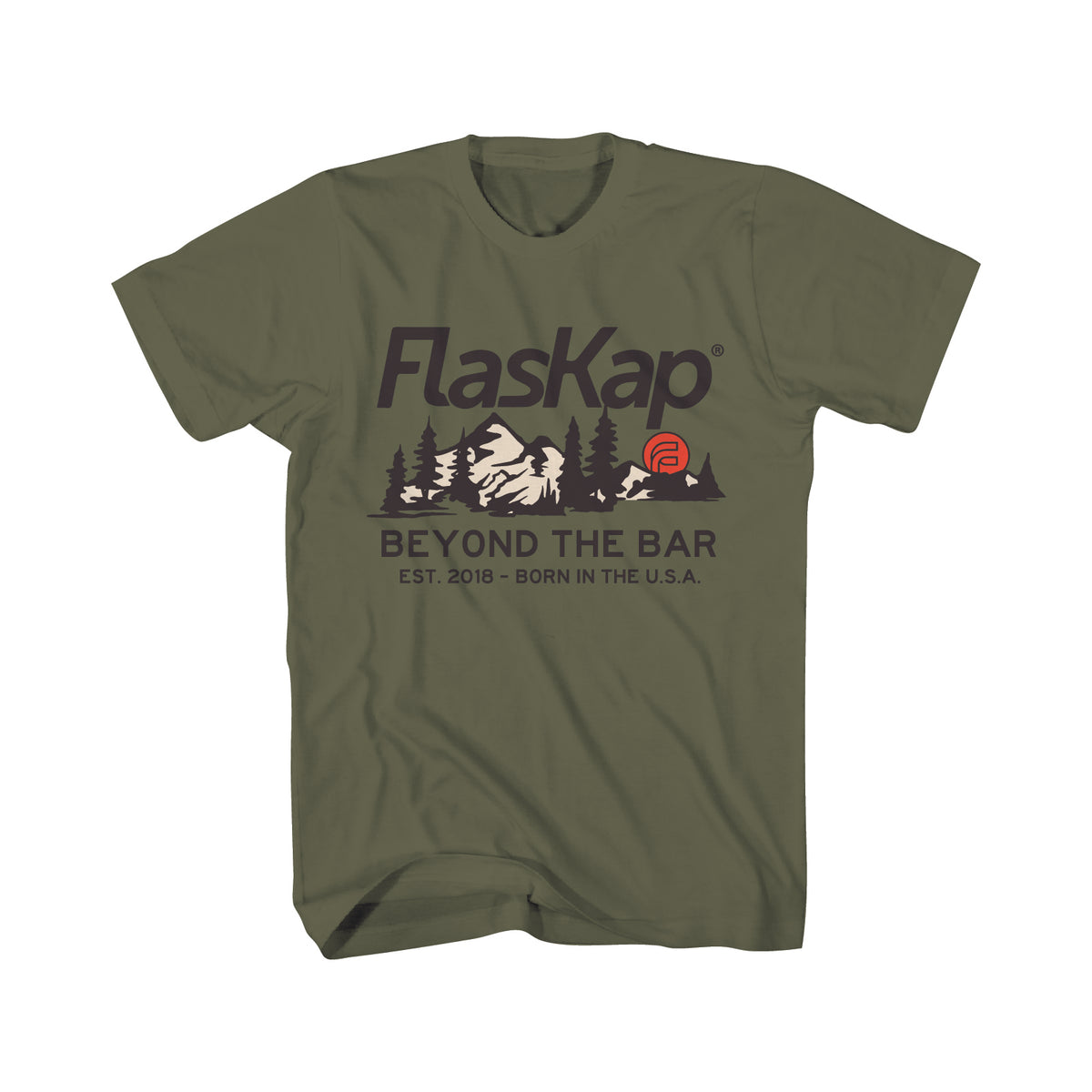 Big Sky Happy Hour TShirt Green FlasKap