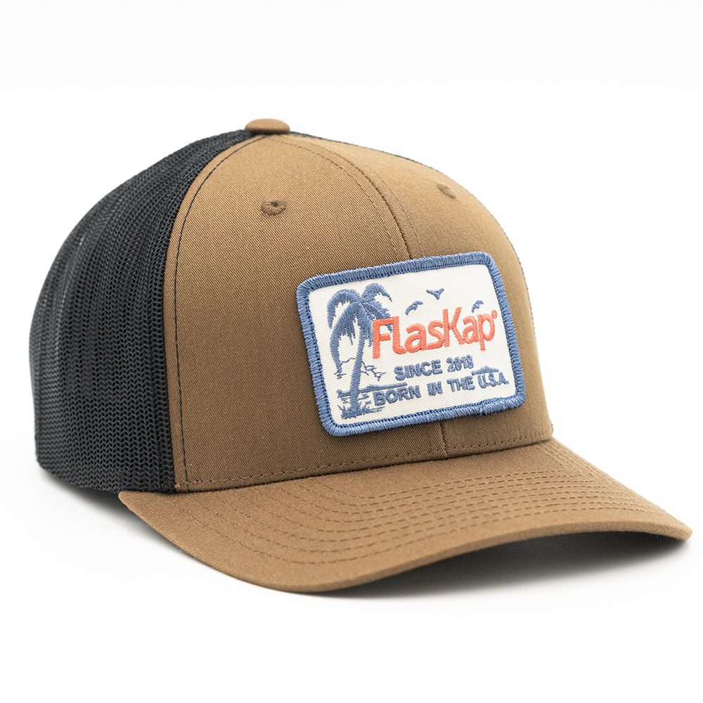 Sips on the Beach Snapback - Brown